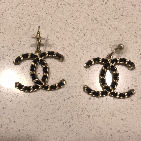 CHANEL Jewelry - Authentic Chanel Logo Earrings